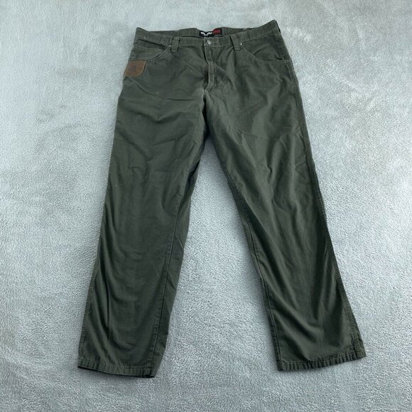 Wrangler Riggs Workwear Mens Olive Green Pants 40x32 - 2497 - Picture 1 of 10